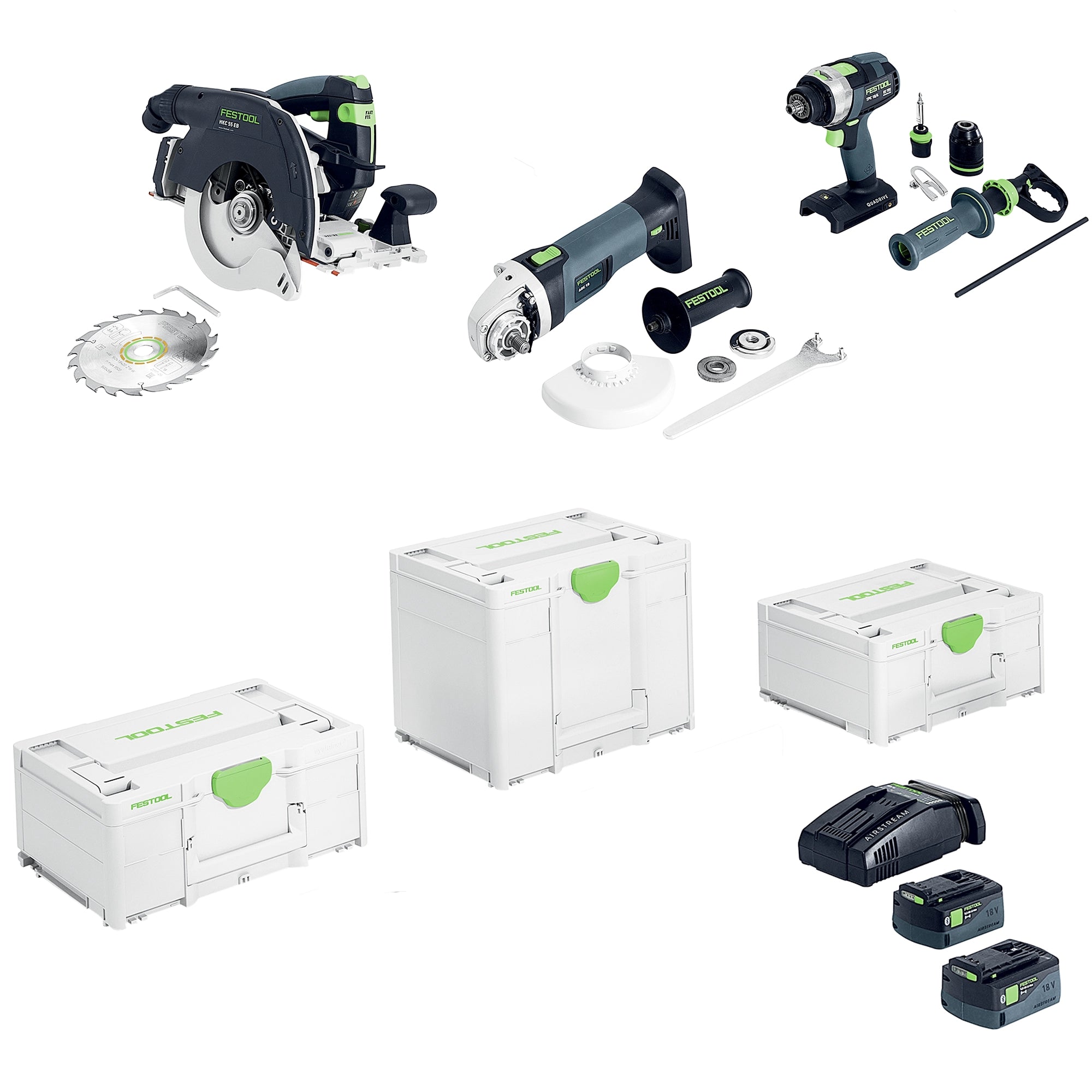 Combo Festool Festool HKC 55/TPC 18/AGC 18/TB 18V 5Ah