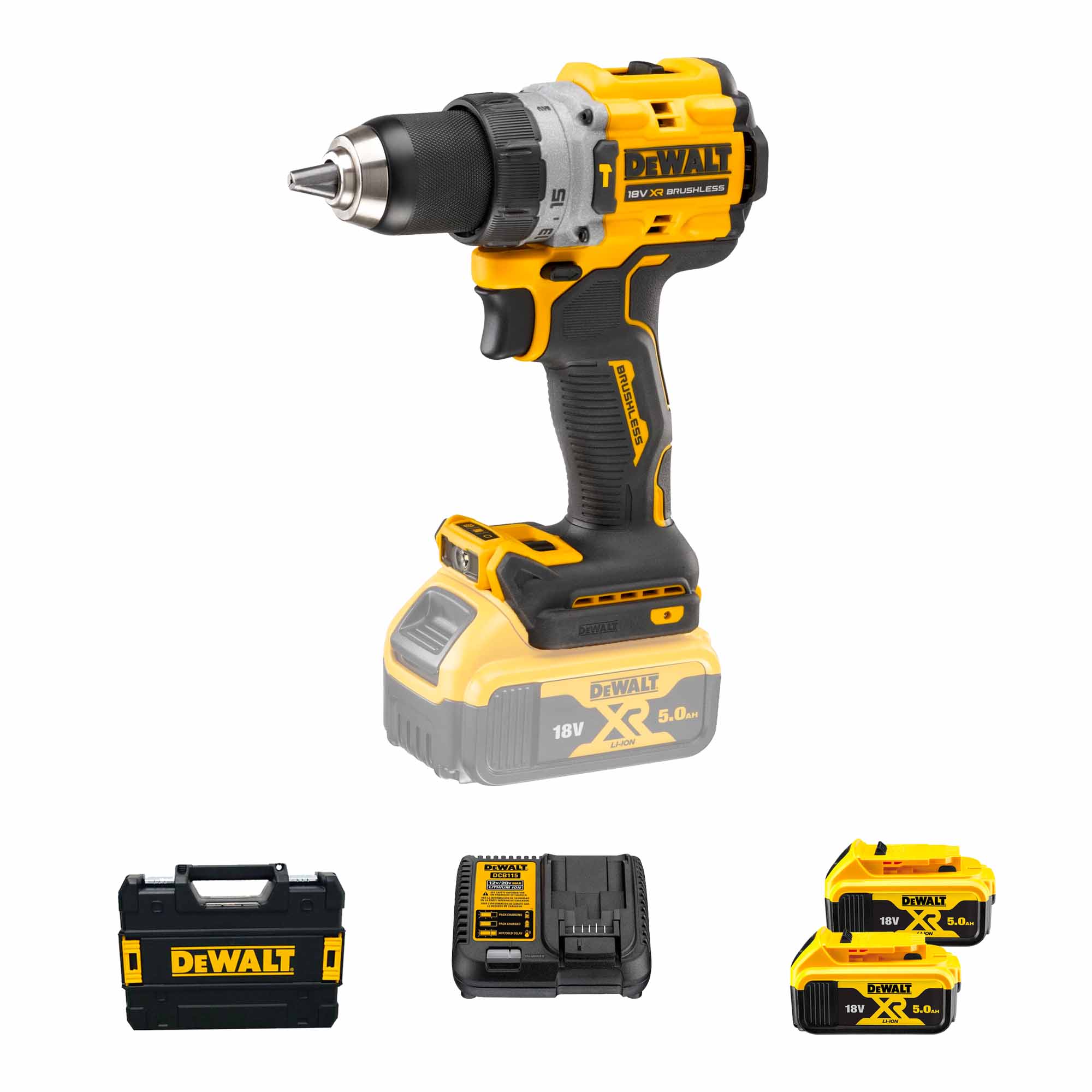 Trapano avvitatore Dewalt DCD805P2T-QW 18V 5Ah