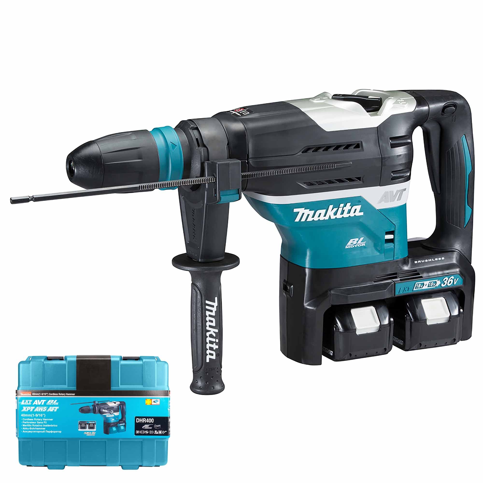 Makita DHR400T2UN 18VX2 5AH HATTER DE DÉMOLITION HAMMER