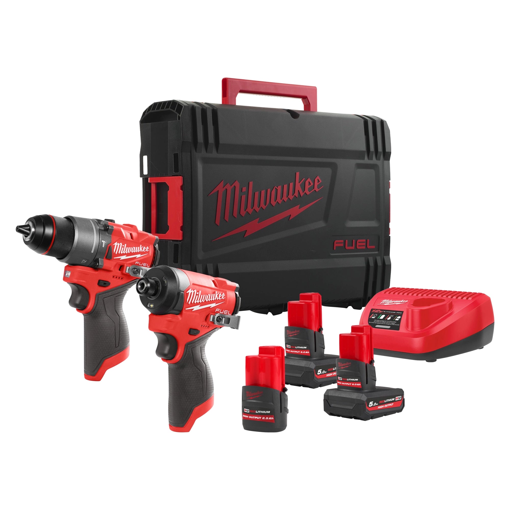 Combo Kit Milwaukee M12 FPP2A2-5253X 12V 2.5Ah + 5Ah