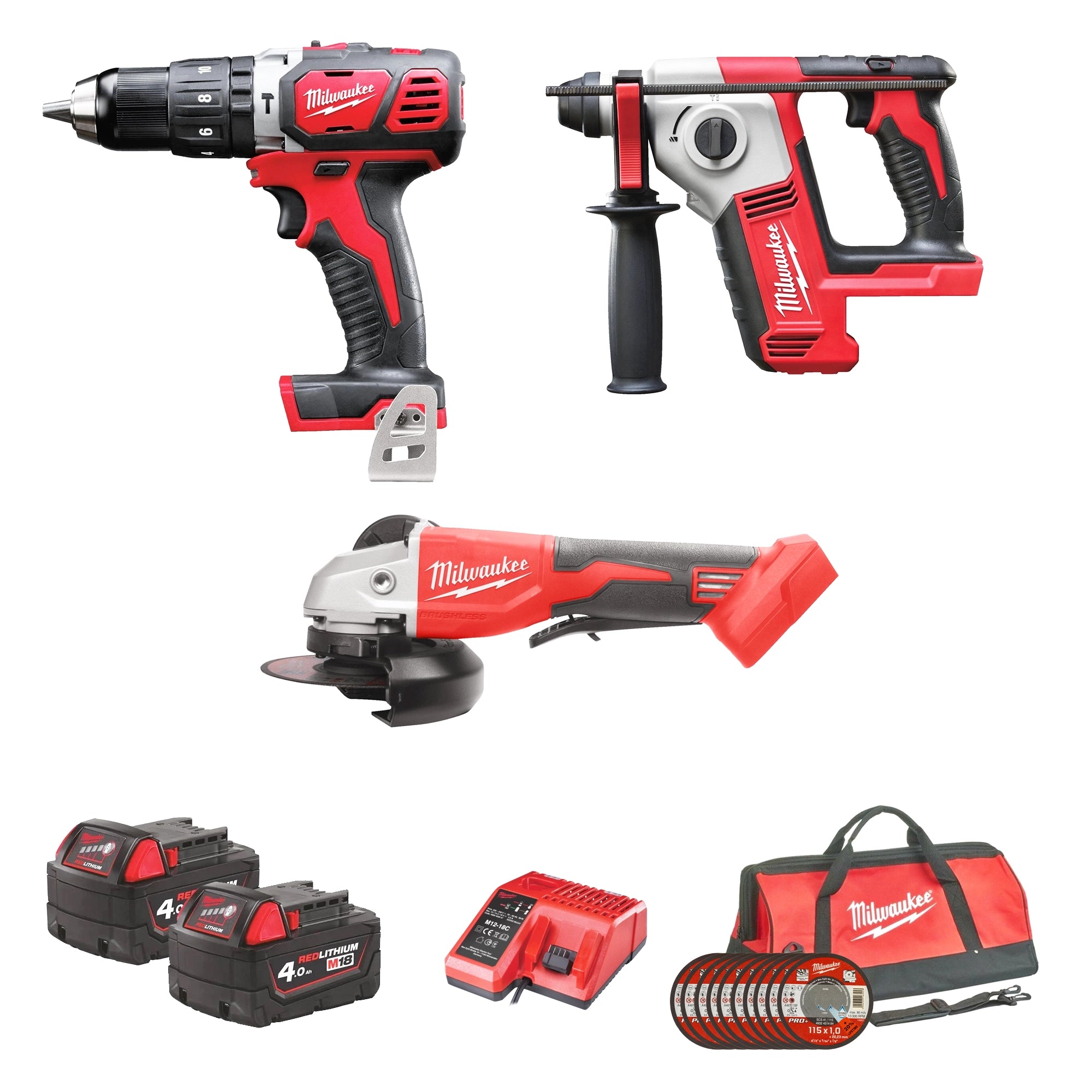 Kit Elettroutensili Milwaukee M18 BPP3A-402D