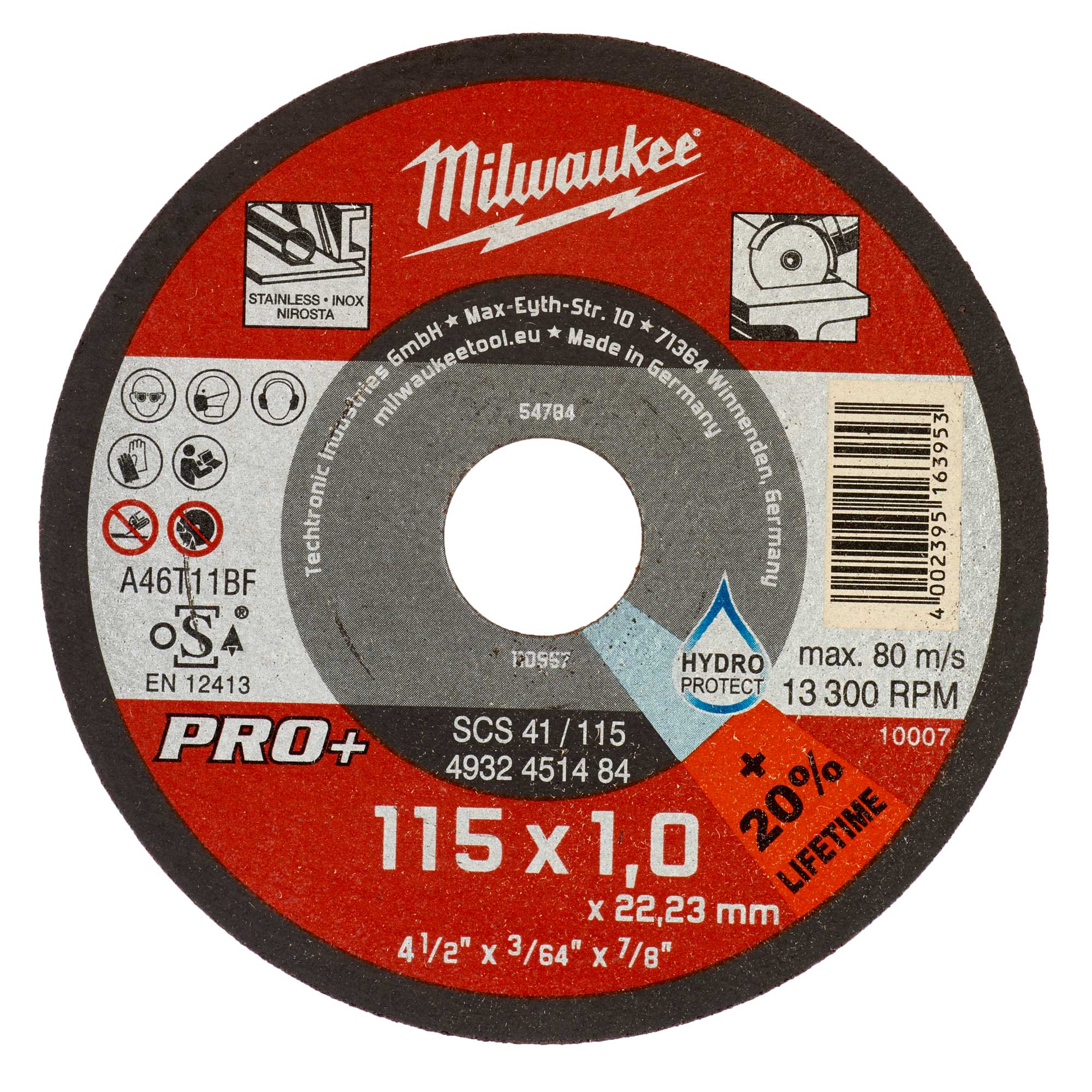 Disco da Taglio 115 mm Milwaukee SCS41