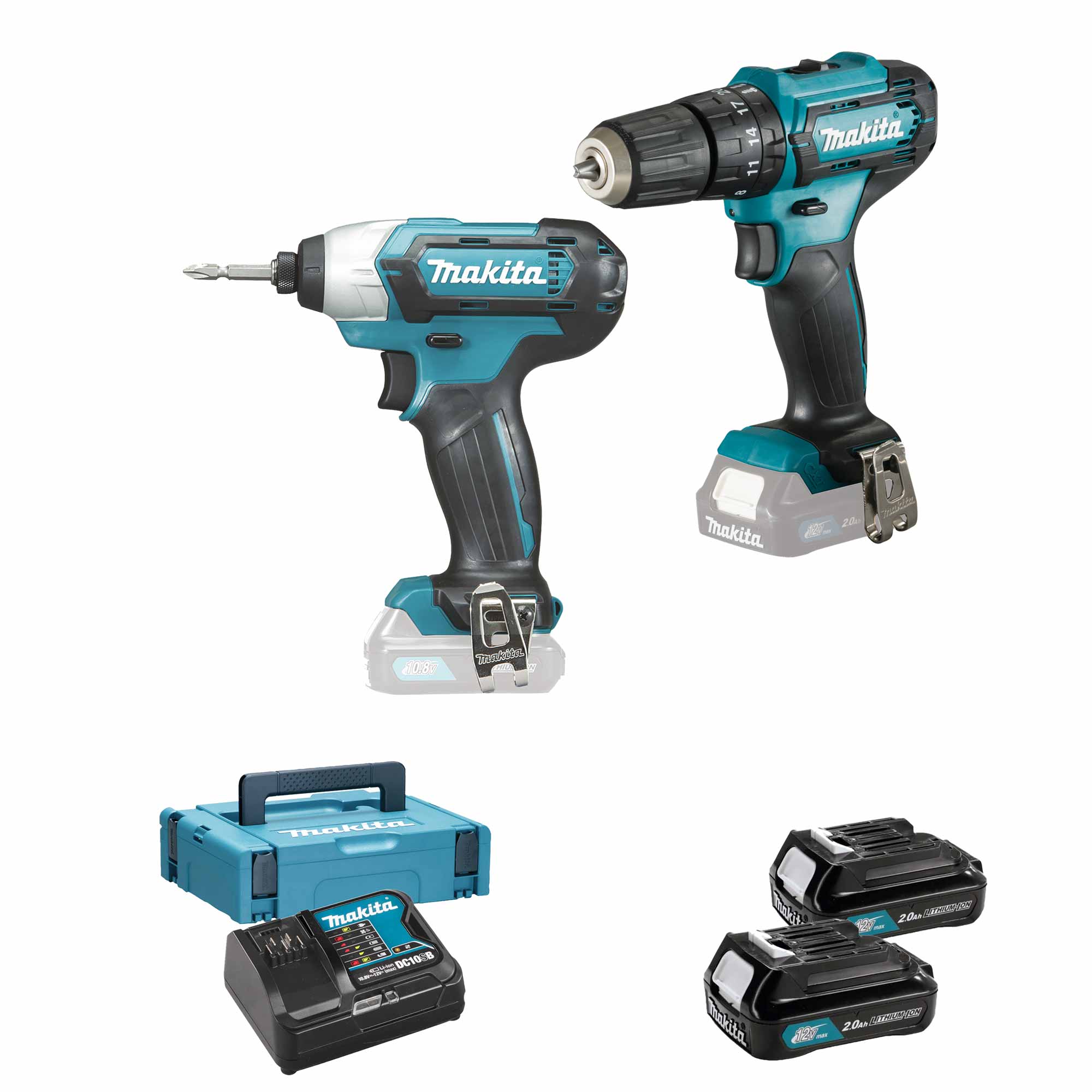 Set Avvitatori Makita CLX228AJ 12V 2Ah