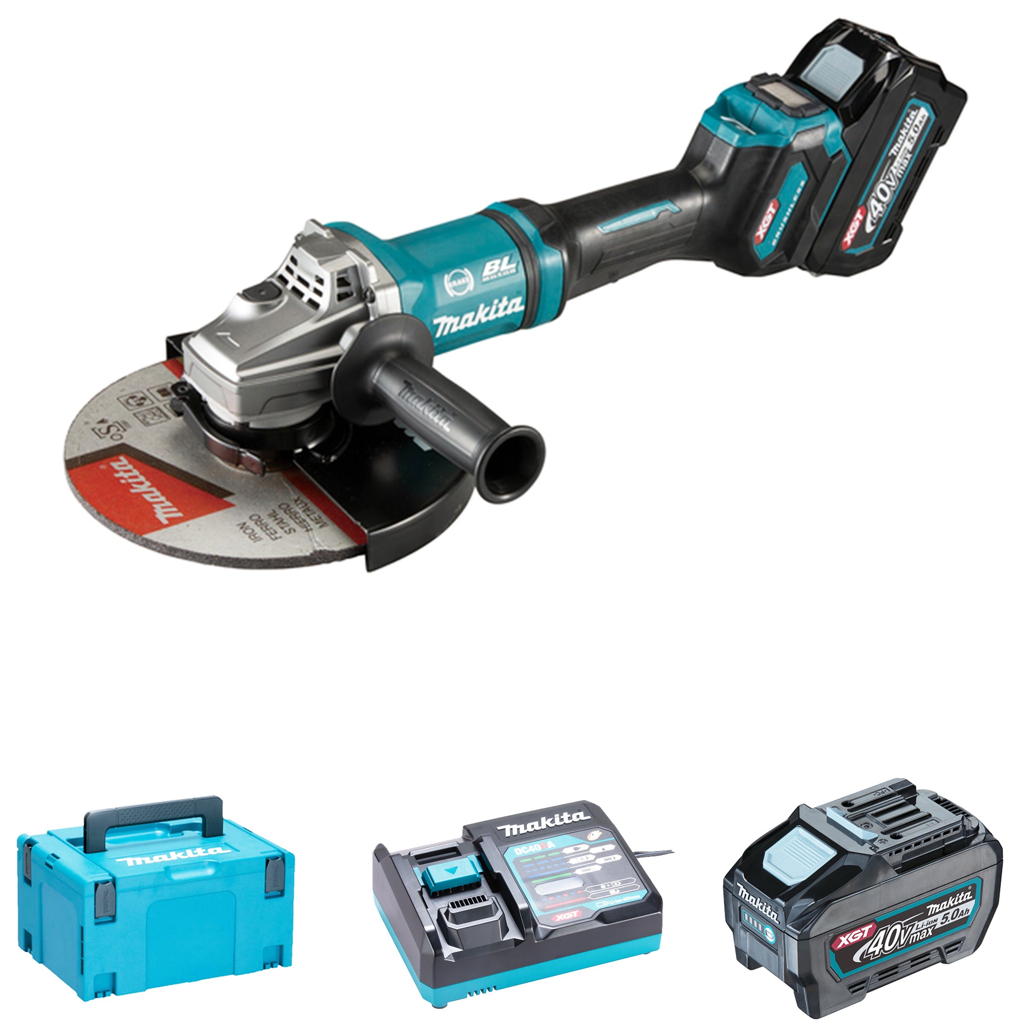 Smerigliatrice angolare Makita GA038GT201 40V 5Ah